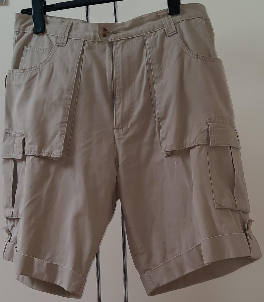 Bermuda cargo heren Dunlop maat L beige/zand, Kleding | Heren, Broeken en Pantalons, Maat 52/54 (L), Beige, Ophalen of Verzenden