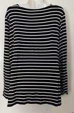 Bonita gestreepte top maat 46/48[vj], Kleding | Dames, Grote Maten, Ophalen of Verzenden, Zo goed als nieuw, Zwart, Shirt of Top