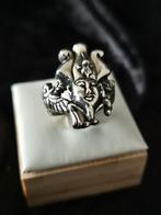 Zilveren ring met Egyptisch farao design, maat 16, Onbekend, Ophalen of Verzenden, Onbekend, Dame of Heer