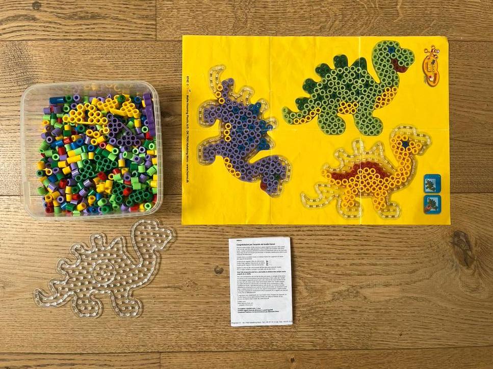 Hama grote kralenplaat dinosaurus, Kinderen en Baby's, Speelgoed | Educatief en Creatief, Ophalen of Verzenden, Gebruikt, Knutselen