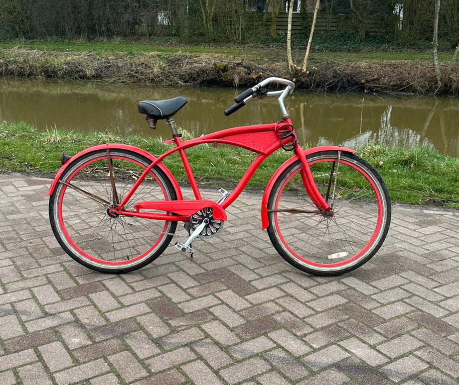 Beachcruiser stationsfiets herenfiets kroegfiets 28 inch, Fietsen en Brommers, Ophalen, Zo goed als nieuw