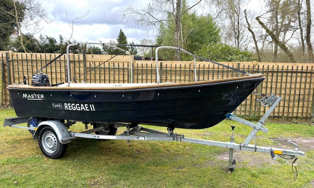 Master Family Sloep 420 + 5 PK Mercury 4 takt+ Kanteltrailer, Ophalen, Tot 10 pk, Nieuw, 3 tot 6 meter