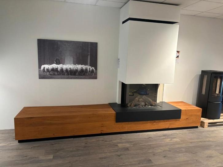 TV meubel gebeitst eiken | MOET WEG, Huis en Inrichting, Kasten | Televisiemeubels, Zo goed als nieuw, Minder dan 100 cm, 200 cm of meer