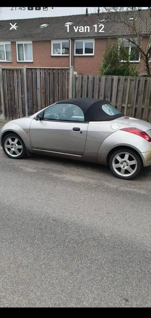 Ford Ka 1.6 Streetka 2004 Zilver, Auto's, Ford, 40 €/maand, 1599 cc, Leder, Overige kleuren