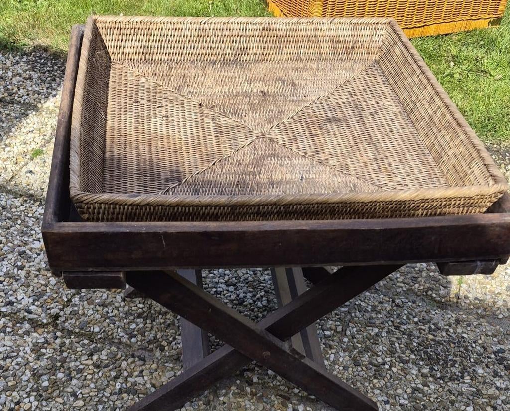 Nostalgisch klaptafeltje opknapper, Ophalen of Verzenden, Gebruikt, Rechthoekig, Hout