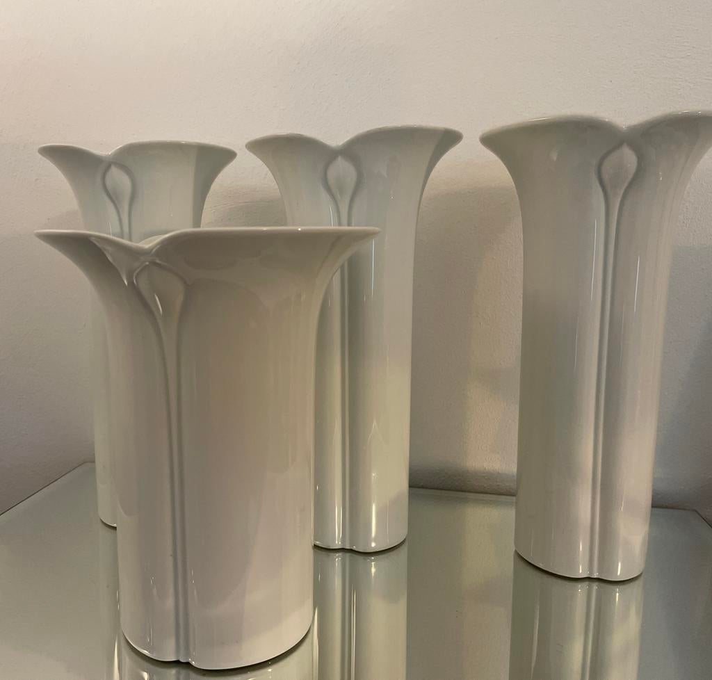 Set van 4 witte Arzberg vazen - Corso Cnospa  - Werner Bünck, Ophalen