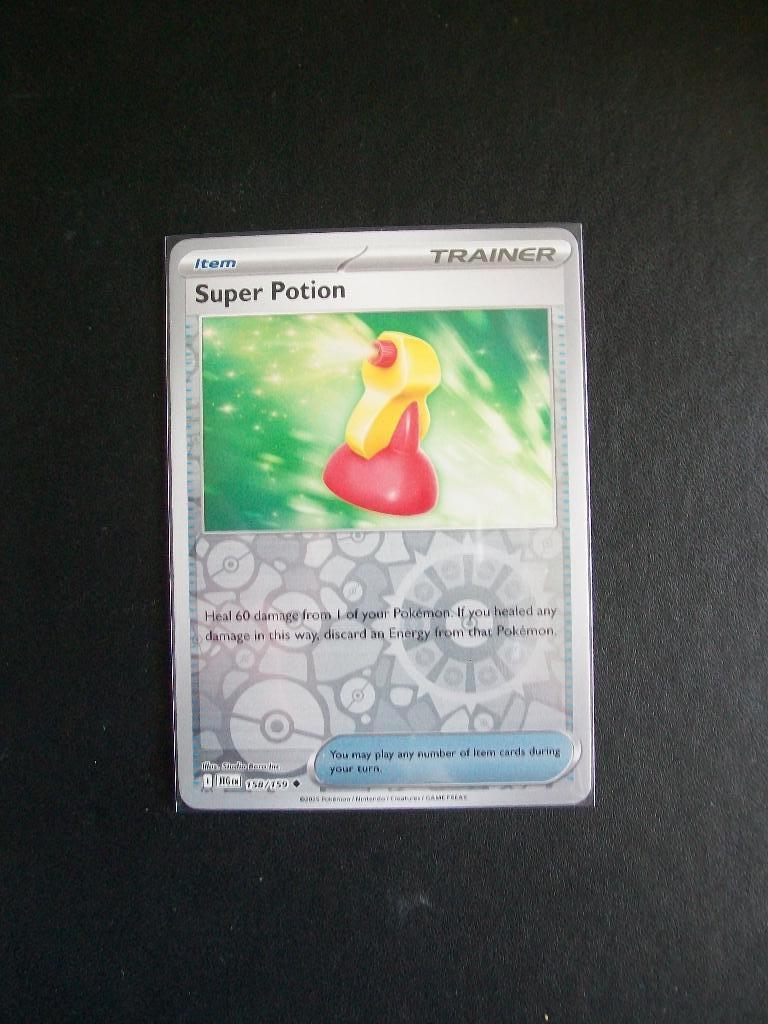 9908. Nieuwe Pokemon Kaart Holofoil  SUPER POTION (158/159), Verzenden, Nieuw, Losse kaart, Foil