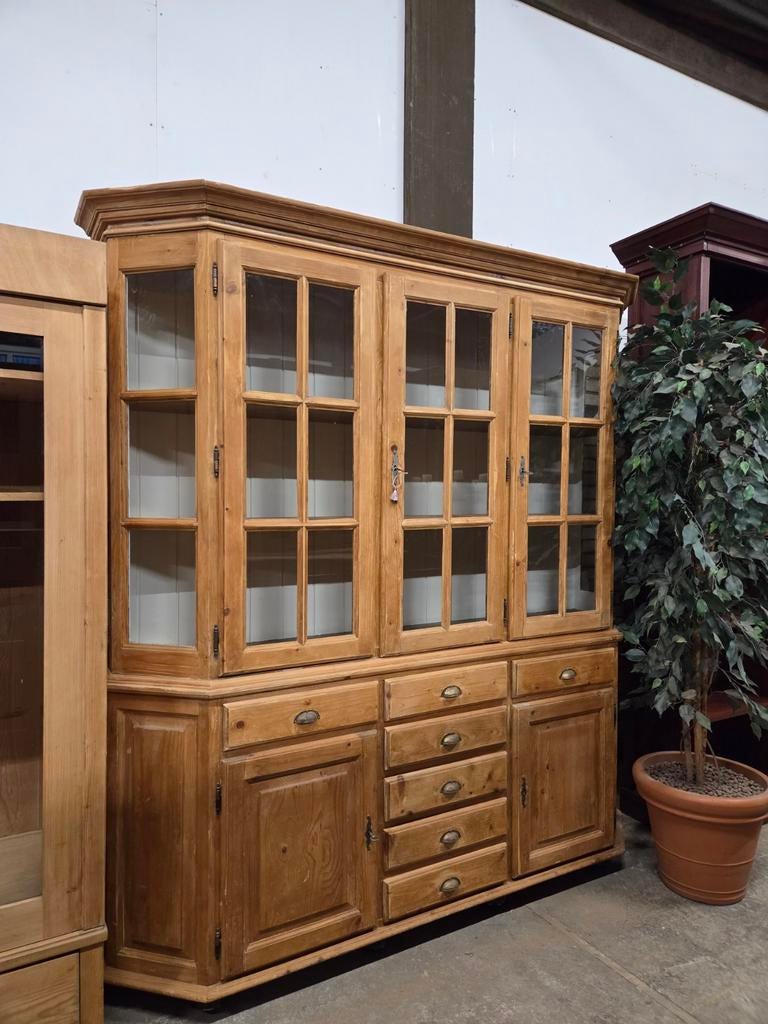Prachtige apothekerskast  / ladekast  / buffetkast, Ophalen, 5 laden of meer, 200 cm of meer, Grenenhout