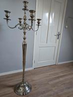 Grote verzilverde staande kandelaar, 4-arms, Ophalen, Zilver