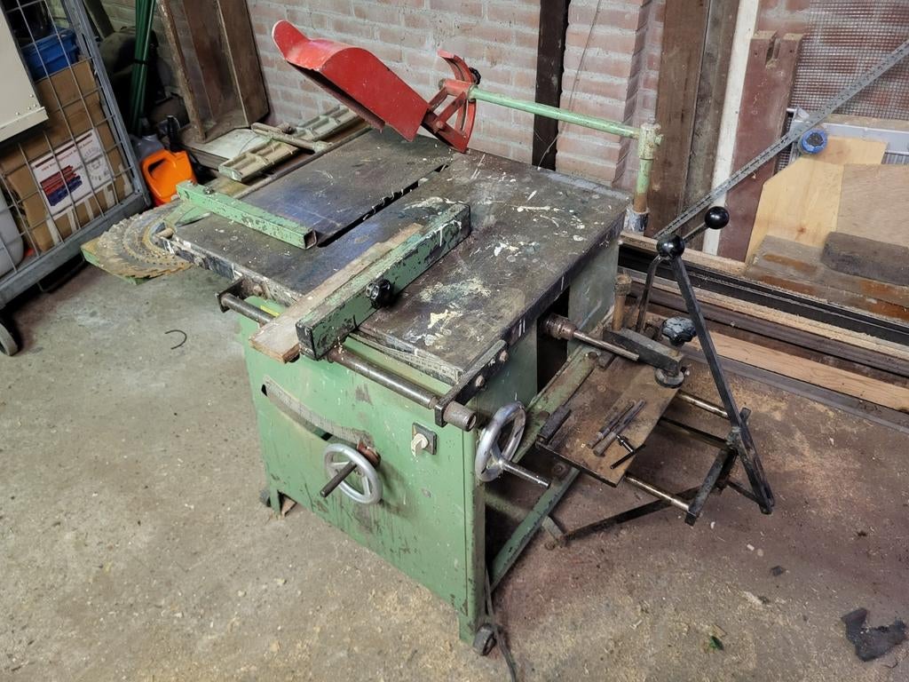 Combinatie zaagtafel schaafbank langgatboormachine, Ophalen, 1200 watt of meer, Cirkelzaag, 70 mm of meer