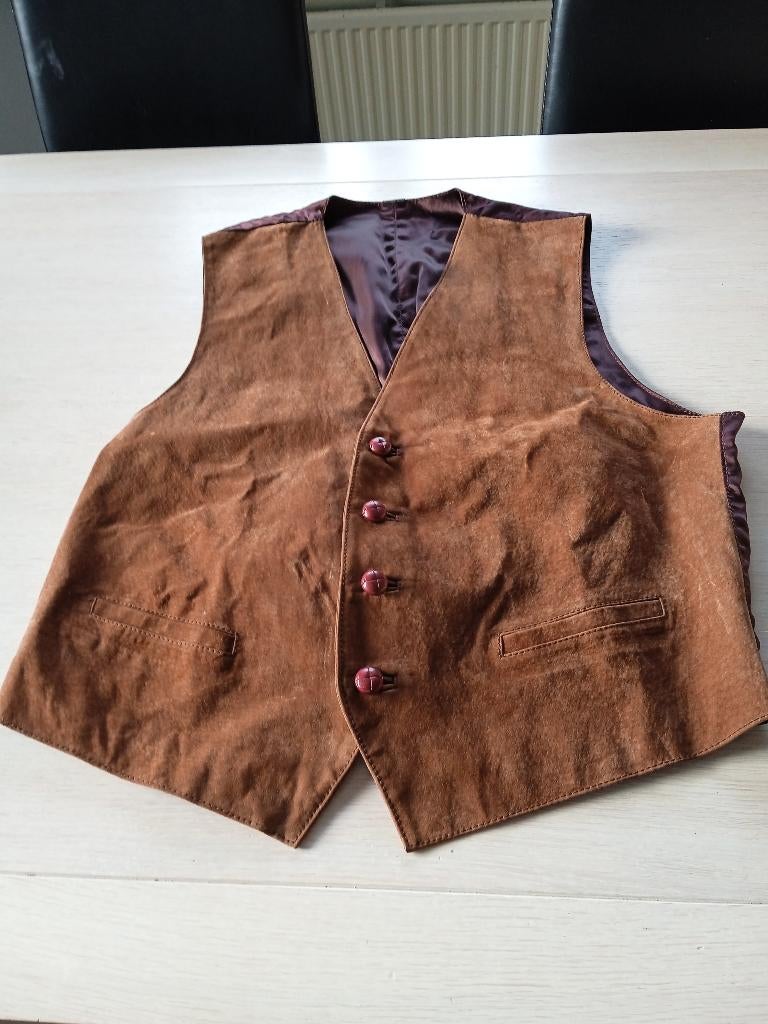 vintage vestje, Kleding | Heren, Bodywarmers, Ophalen of Verzenden, Gedragen, Overige maten, Bruin