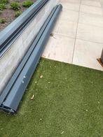 Uitschuifbaar zonnescherm 3,20 m breed beige/grijs, Tuin en Terras, Ophalen, Gebruikt, Elektrisch, 150 tot 300 cm