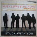 Huey Lewis - Stuck with you 12" maxi single rock soul synth, Ophalen of Verzenden, 1960 tot 1980, Zo goed als nieuw, 12 inch