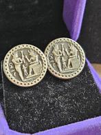 Oude Egyptische Manchetknopen - Uniek Design, Ophalen of Verzenden, Gebruikt, Overige materialen, Verzilverd