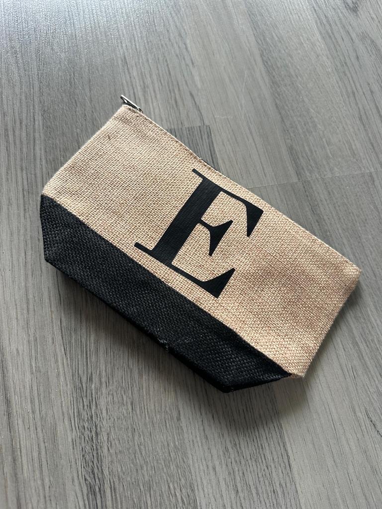 Toilettas met letter E, Ophalen of Verzenden, Nieuw, Beige, Heer of Dame