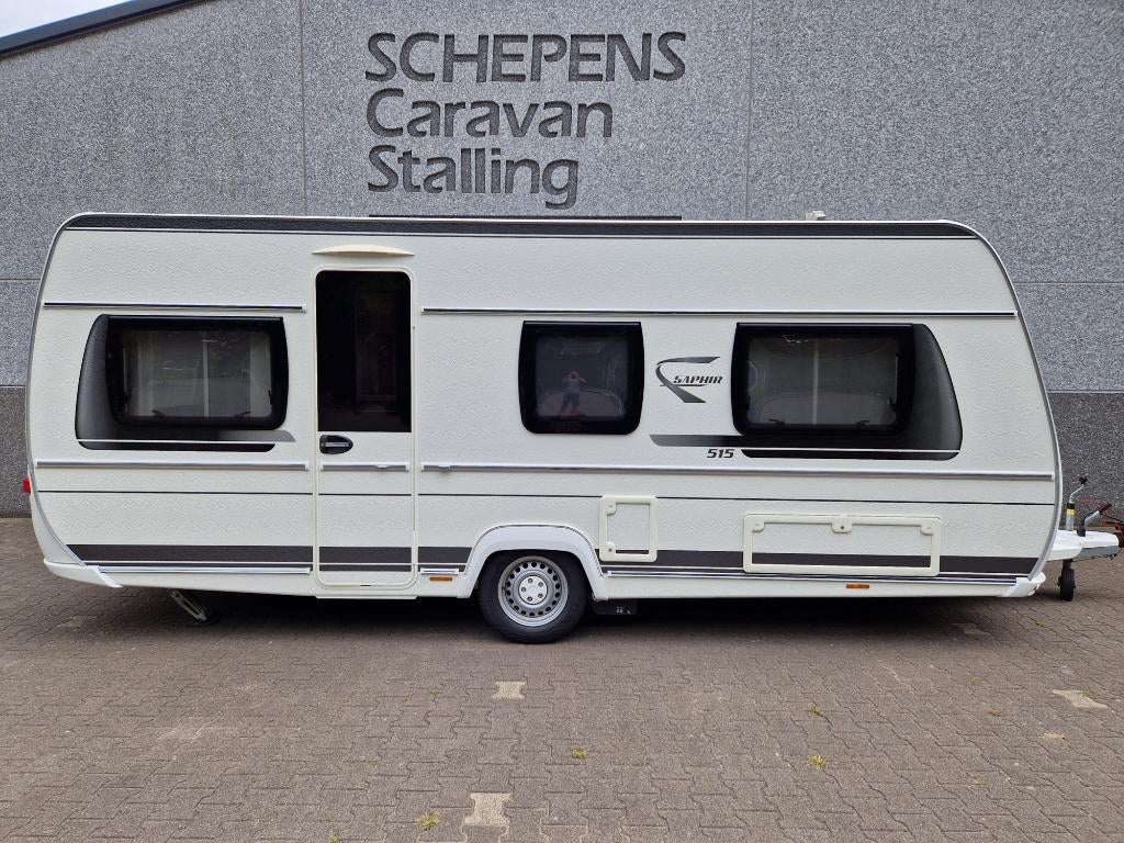 Fendt Saphir 515 SG 2017/2018 mover+tent  ZEER NETTE CARAVAN, Caravans en Kamperen, Mover, Rondzit, Bedrijf, Fendt