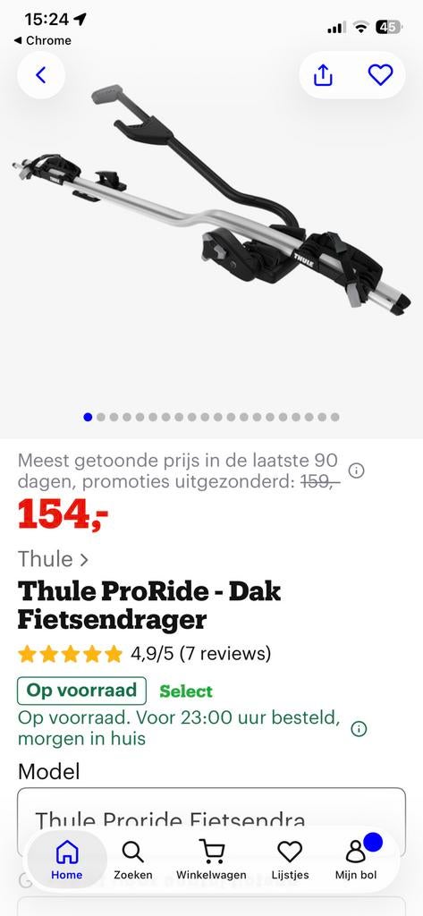 Thule proride, Ophalen of Verzenden, Dakdrager