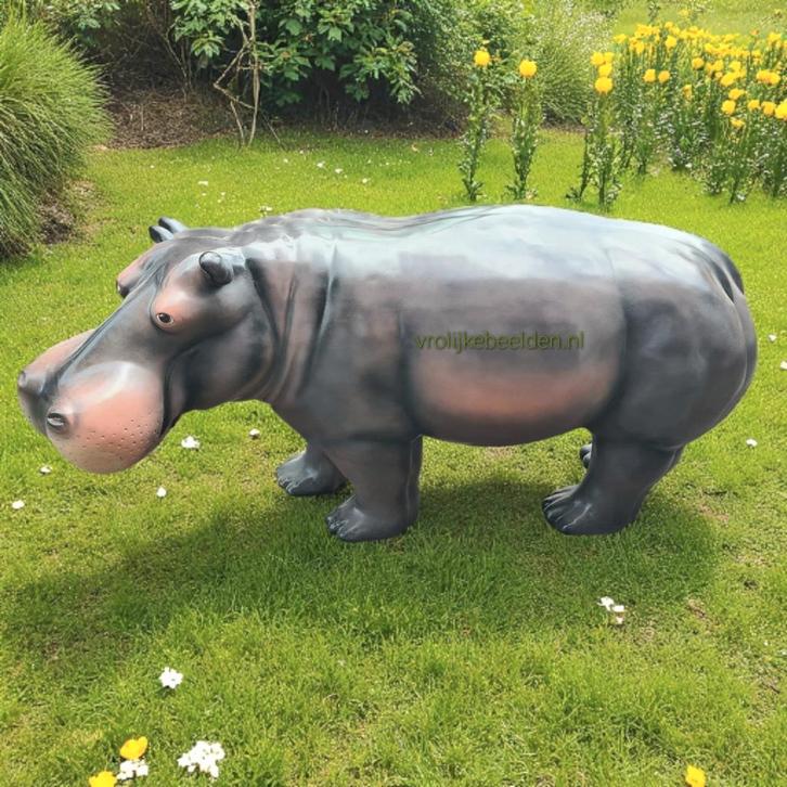 Nijlpaard, polyester gorilla, olifant beeld standbeeld koe, Tuin en Terras, Tuinbeelden, Nieuw, Dierenbeeld, Kunststof, Ophalen