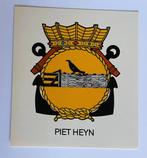 Hr.Ms. Piet Heyn [fregat F811] - oude sticker - 1980's, Verzenden, Marine, Nederland, Embleem of Badge