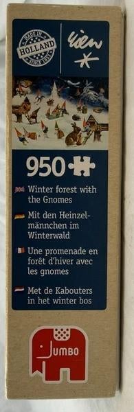 Rien Poortvliet Puzzel 950 st de Kabouters in het winter Bos, Verzenden, 500 t/m 1500 stukjes, Zo goed als nieuw, Legpuzzel
