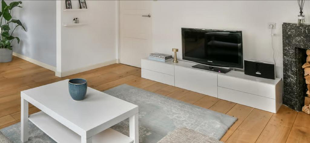 Witte tv kast - 180x40 cm, Ophalen of Verzenden, Gebruikt