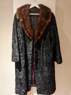 Antieke Nertsjas met Hermelijn Kraag, Ophalen of Verzenden, Gedragen, Maat 38/40 (M), Zwart