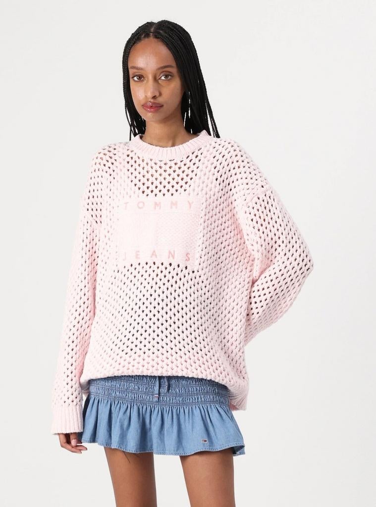 Tommy hilfiger zomer open gebreide trui nieuw, Nieuw, Ophalen of Verzenden, Roze, Maat 36 (S)