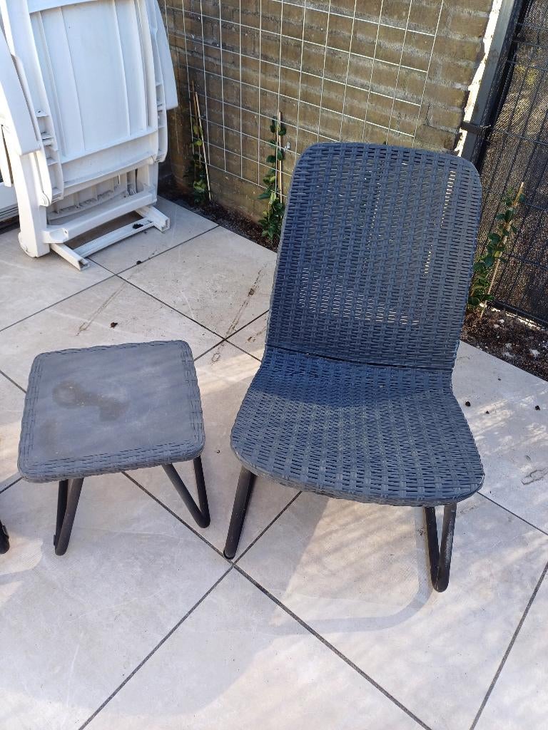 Leuk tuinsetje twee personen, Tuin en Terras, Tuinsets en Loungesets, Kunststof, Gebruikt, Stoel, Tuinset