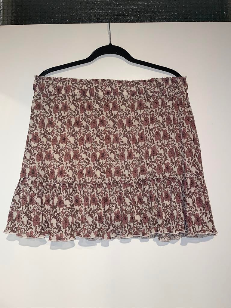 Loavies boho beige bordeaux ibiza bloemen rok skirt mt L, Kleding | Dames, Rokken, Beige, Maat 42/44 (L), Ophalen of Verzenden