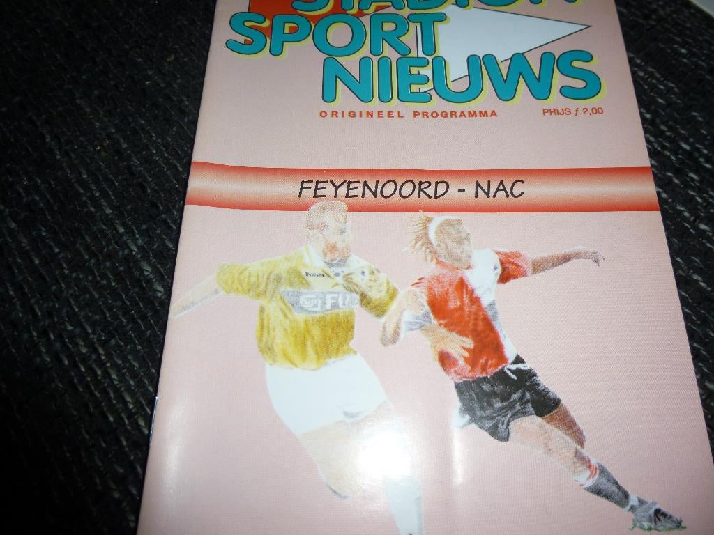 programma boekjes Feyenoord-NAC uit en thuis, Verzenden, Zo goed als nieuw, Feyenoord, Overige typen