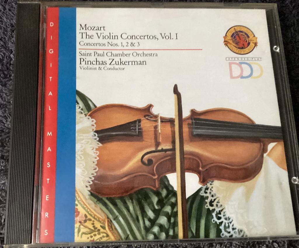 Mozart Zukerman – Violin Concertos Nos. 1, 2 & 3 CD, Cd's en Dvd's, Ophalen of Verzenden, Classicisme, Gebruikt, Orkest of Ballet