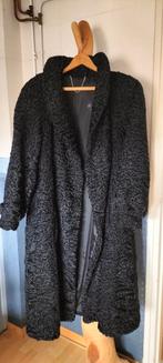 Zwarte imitatie bontmantel - Okselbreedte 76 cm, Kleding | Dames, Jassen | Winter, Ophalen, Zo goed als nieuw, Maat 46/48 (XL) of groter