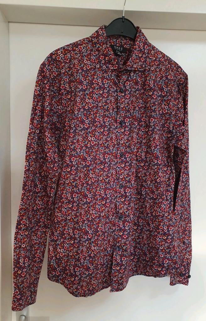 Smog Slim Fit overhemd met bloemenprint - Maat M, Kleding | Heren, Overige kleuren, Zo goed als nieuw, Halswijdte 39/40 (M), Smog