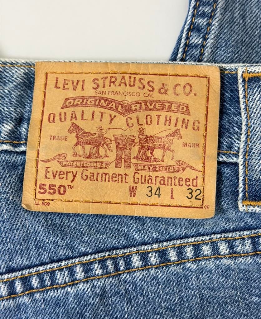Vintage Levi’s 550 Jeans W34 - L32 Heren spijkerbroek Levis, Blauw, Ophalen of Verzenden, Zo goed als nieuw, H