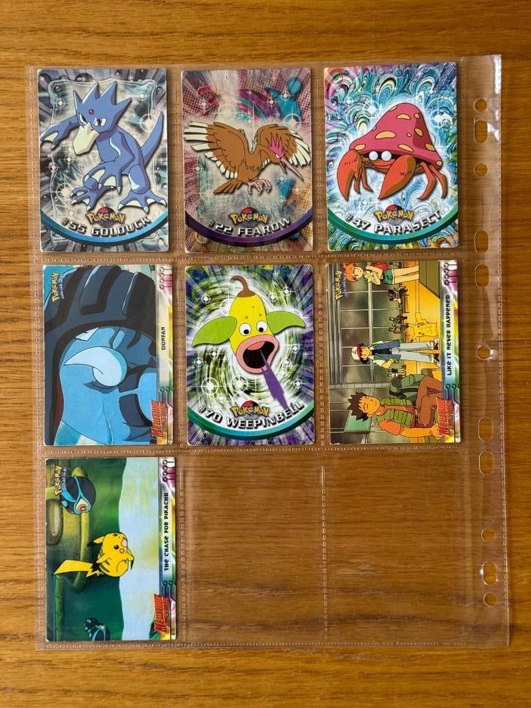 Vintage Topps pokemon kaarten, Ophalen of Verzenden, Gebruikt, Meerdere kaarten, Foil