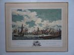 Handgekleurde druk gravure Haven Vlissingen, M. Sallieth, Gebruikt, Verzenden, Voor 1940, Prent