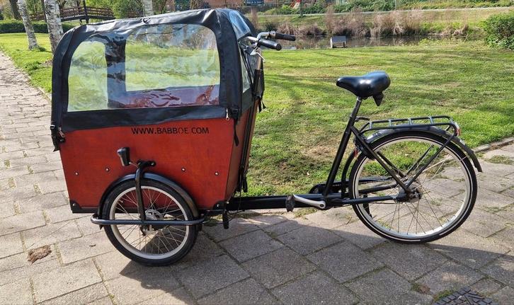 Babboe Big bakfiets - niet elektrisch, Fietsen en Brommers, Fietsen | Bakfietsen, Gebruikt, 4 kinderen of meer, Huif, Ophalen