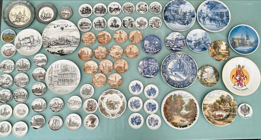 75 Vintage Wand- en Souvenirborden - Duitsland & Nederland, Ophalen