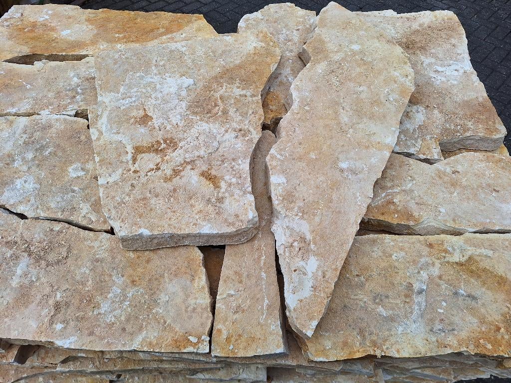 karakteristieke flagstones Balkan Yellow Mediterrane, Tuin en Terras, Grind, Keien en Split, Ophalen of Verzenden, Nieuw, Overige typen