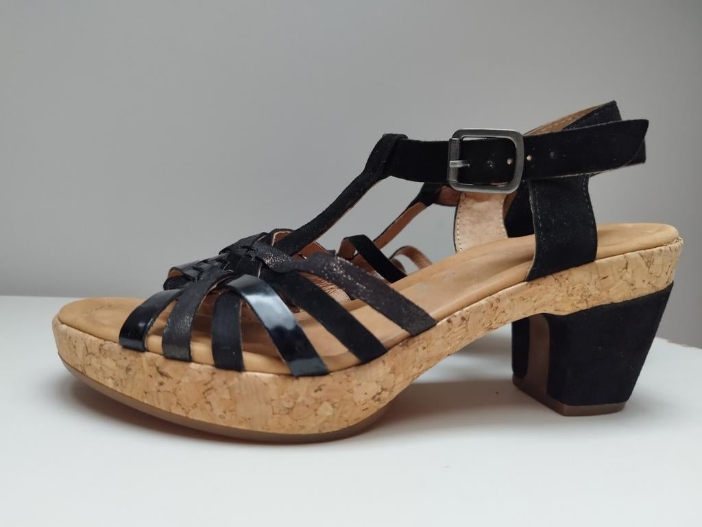 ZGAN Gabor kurk sandalen G 5,5 38,5 Zwart, Kleding | Dames, Schoenen, Zwart, Gabor, Zo goed als nieuw, Sandalen of Muiltjes