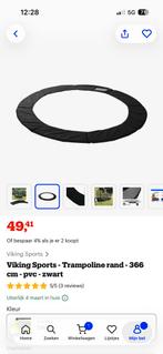 Zwart rand trampoline, Ophalen, Zo goed als nieuw