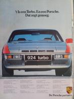Porsche 924 Turbo Advertentie, Ophalen of Verzenden, Zo goed als nieuw, Porsche