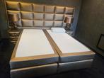 Boxspring goud eric kuster style 180x 200, Ophalen, Gebruikt, Overige kleuren, Tweepersoons