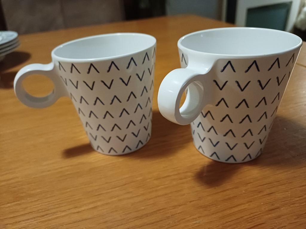 2 mepal koffie mokken, Ophalen of Verzenden