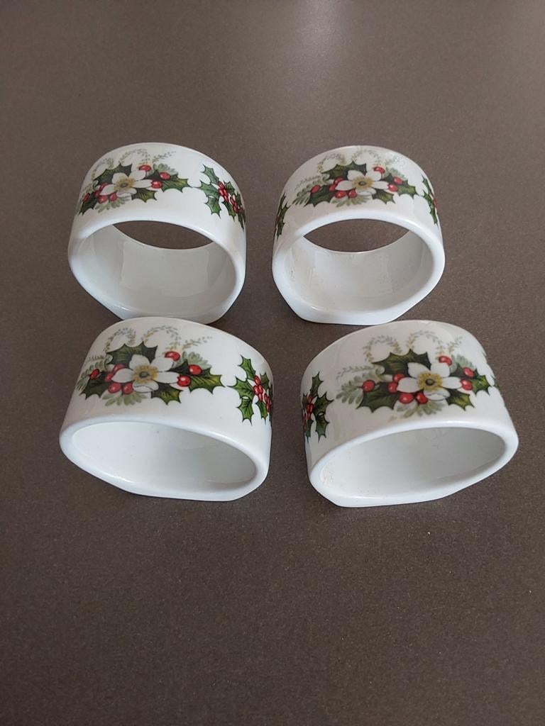 4 kerst servetringen / eierdop, Diversen, Kerst, Ophalen of Verzenden