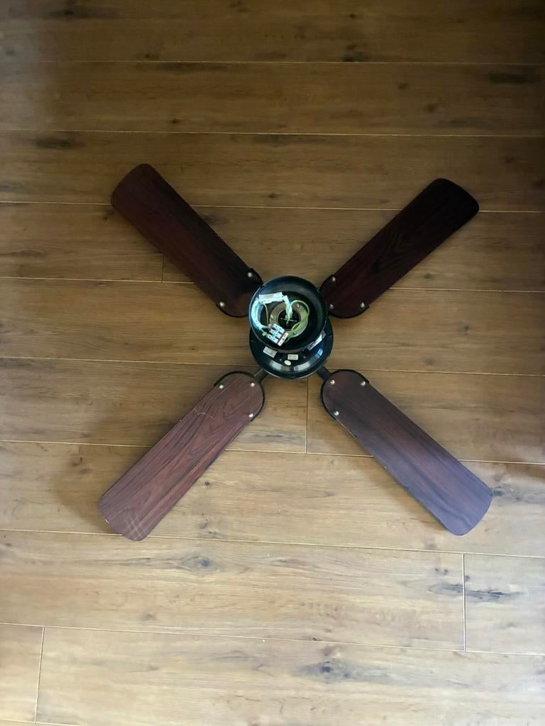 Mooie vintage plafondventilator, Ophalen, Gebruikt, Plafondventilator