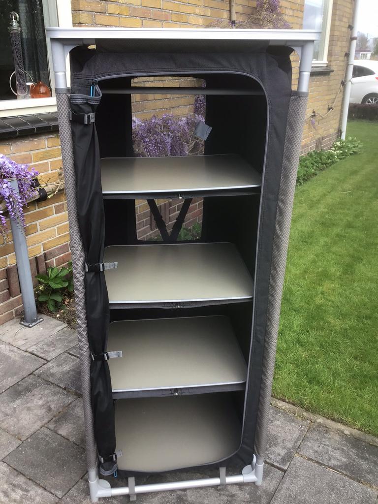 Camping kampeer kast  als hangkast of legkast + bovenblad., Ophalen of Verzenden, Gebruikt, Campingkast