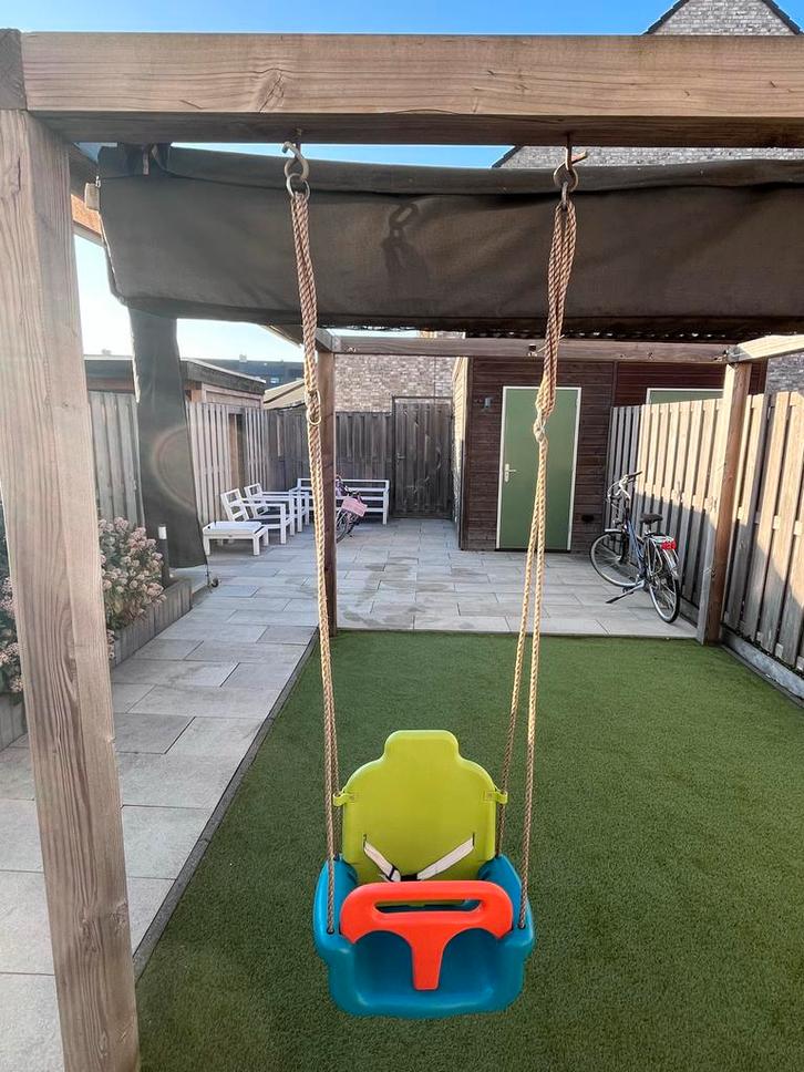 KBT Babyschommel Groeimodel Limoengroen/Turquoise/Oranje, Kinderen en Baby's, Speelgoed | Buiten | Speeltoestellen, Gebruikt, Schommel