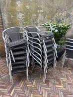 26 sterke Wicker terras kuipstoelen aluminium, Ophalen of Verzenden, Zo goed als nieuw