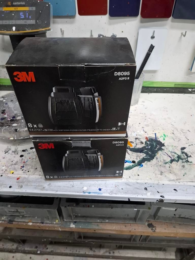 5x 3M Secure Click filter A2P3 D8095, Ophalen of Verzenden, Nieuw, Halfgelaatsmaskers
